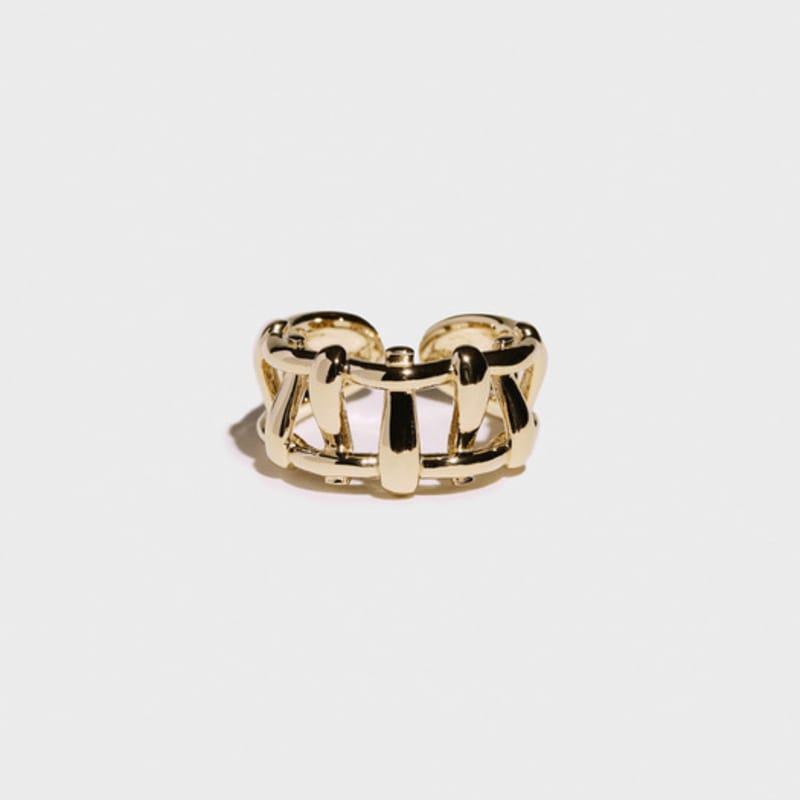 BONAFIDE JEWELRY Открытое кольцо на мизинец с множеством хэштегов (Золото)