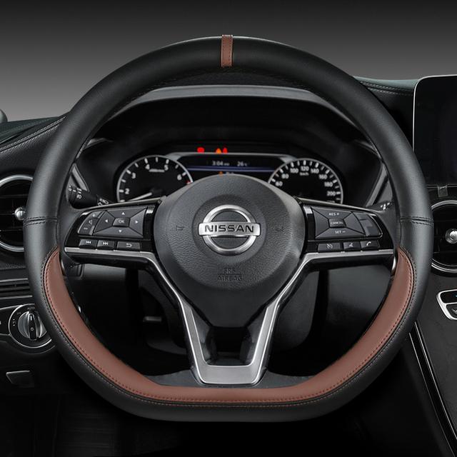 Автомобильный чехол на руль для Nissan X-Trail Qashqai March Serena Micra Kicks 2017-Altima Teana, автоаксессуары