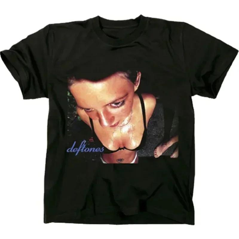 Футболка Deftones для мужчин, высококачественная хлопковая футболка, модная женская футболка с коротким рукавом, панк-музыка, стиль металл-американская футболка