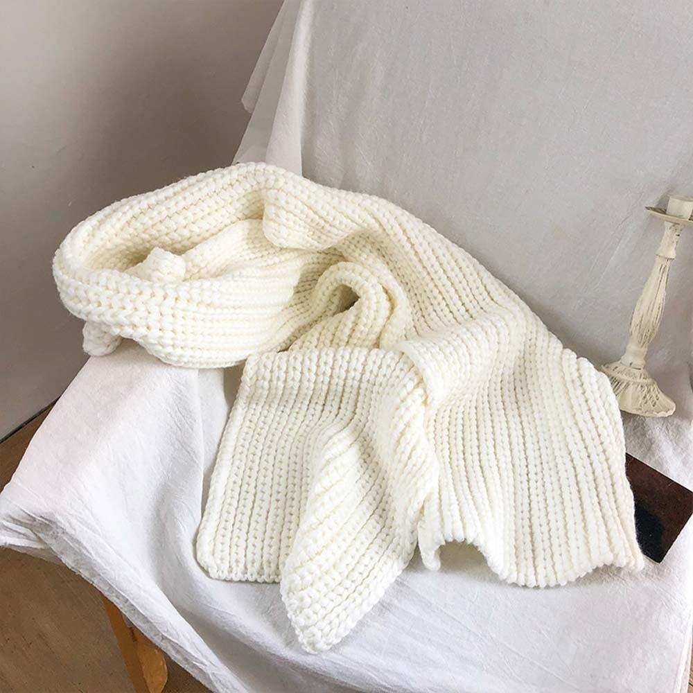 Spandex Long Thickened Neckscarf Acrylic Fibers Winter Warmer Scarf Knitting Wool Scarf Winter