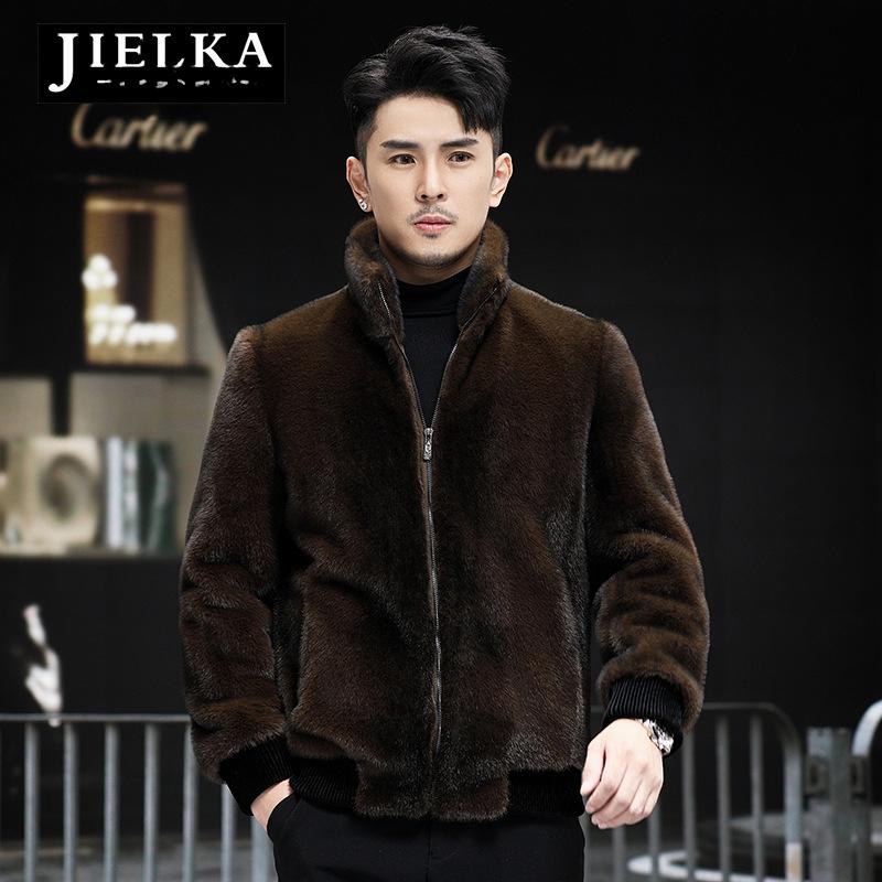 Новая меховая цельная мужская шуба из натурального меха стриженой овчины средней длины с отворотом двухсторонняя овечья шерсть зимняя толстая