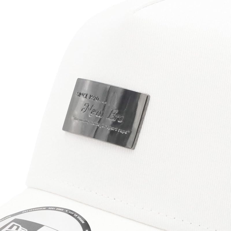 [New Era] newera mesh cap 9FORTY A-Frame Trucker 14666241 N840AT307 white/metallic silver white Shiro FREE Metal Plate ONSPOTZ special order men's