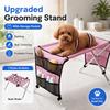 Dog Grooming Table Pet Grooming Hammock Basic Upgraded Models Foldable Bathing Nail Trimming Stand for Small Dogs Cats Home