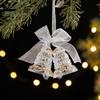 New Christmas Transparent Acrylic  Christmas Tree Decoration (Glitter Double Bell Ornament)