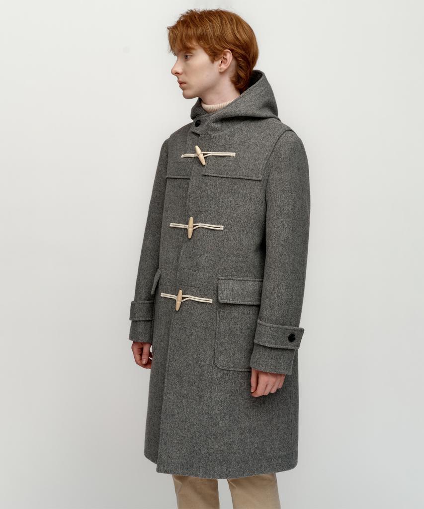 Solew Wool Duffle Hooded Coat_Gray