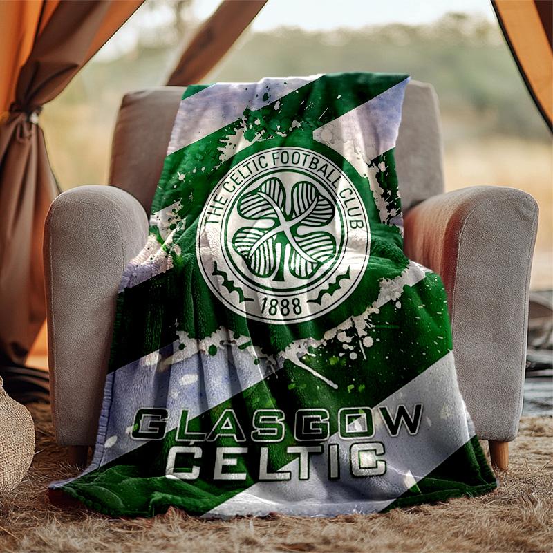 Celtic Fc Flannel Blanket Soft Warm All-Season Throw, Design for Camping, Car Travel, Hiking Sofa, Bed, Office Perfect Gift for Parties