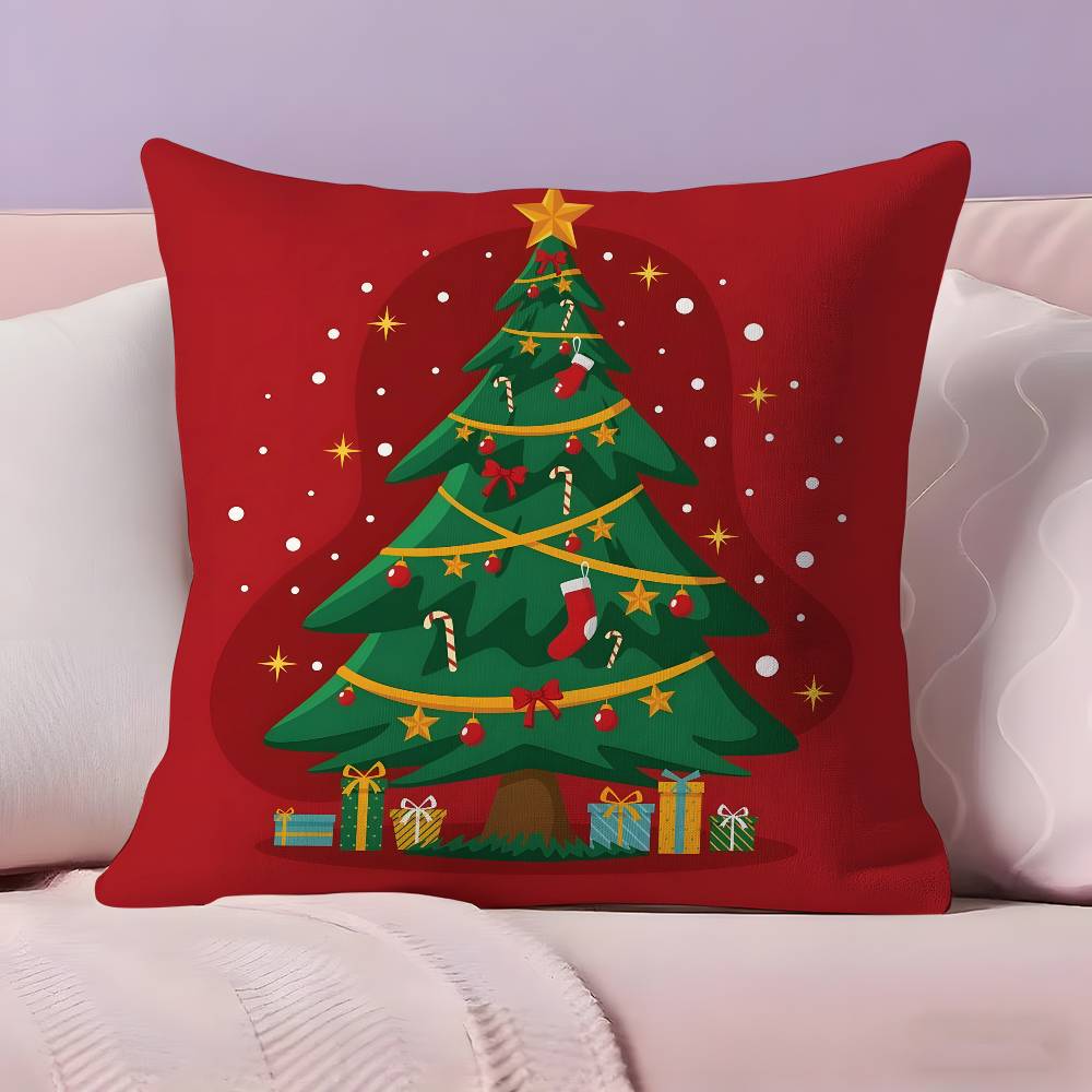C-Christmas tree Pillow Case null