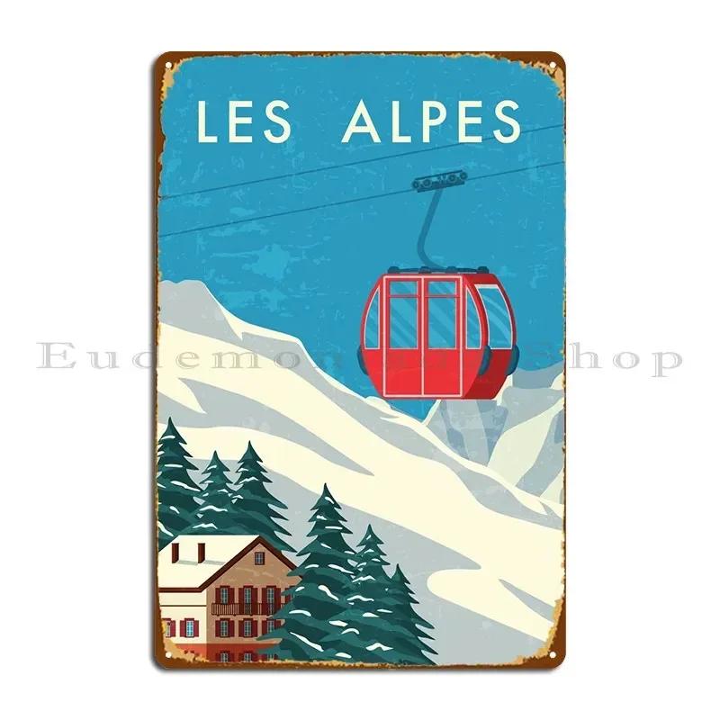 Alps Austria Switzerland Metal Plaque Poster Create Create Wall Cave Printed Designing Tin Sign Poster