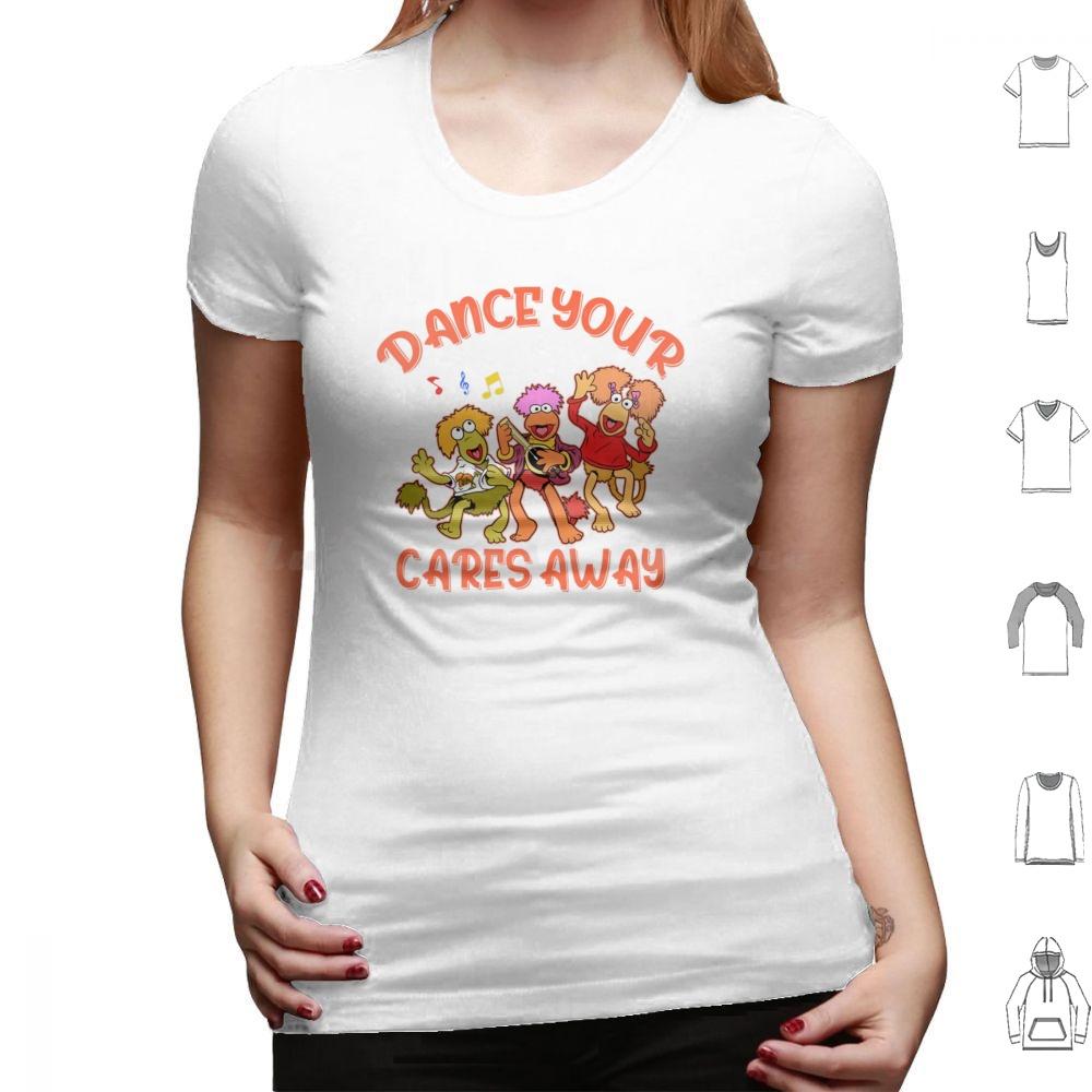 Fraggle Rock T Shirt Cotton Cool Tee Fraggle Boober Wembley Gobo Mockey Dance Your Cares Away Doozer 80s Tv Show Retro Music