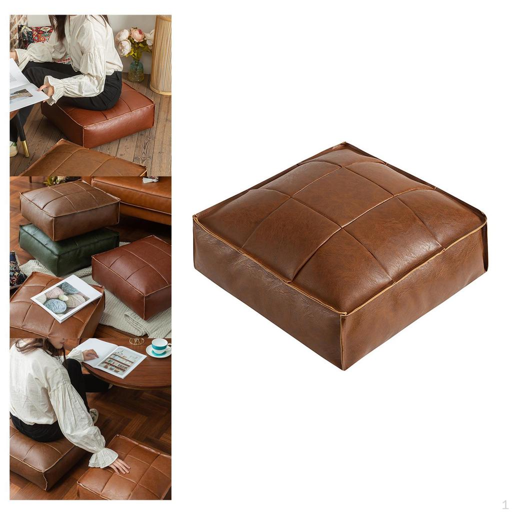 Табурет для ног Марокко Османский чехол Пуф Подставка для ног Подушка сиденья из искусственной кожи ручной работы