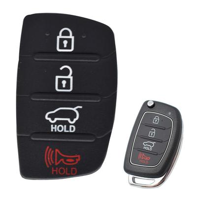 Сменный резиновый 4-кнопочный коврик для Hyundai Tucson Santa fe/ix45 Sonata i40, брелок для дистанционного ремонта автомобиля