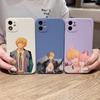 Чехол для телефона «Человек бензопилы» в Японии для IPhone 14 11 12 13 Pro Max X XR XSMax 6 6S 7 8 Plus SE 2022, мягкий квадратный цветной чехол для телефона