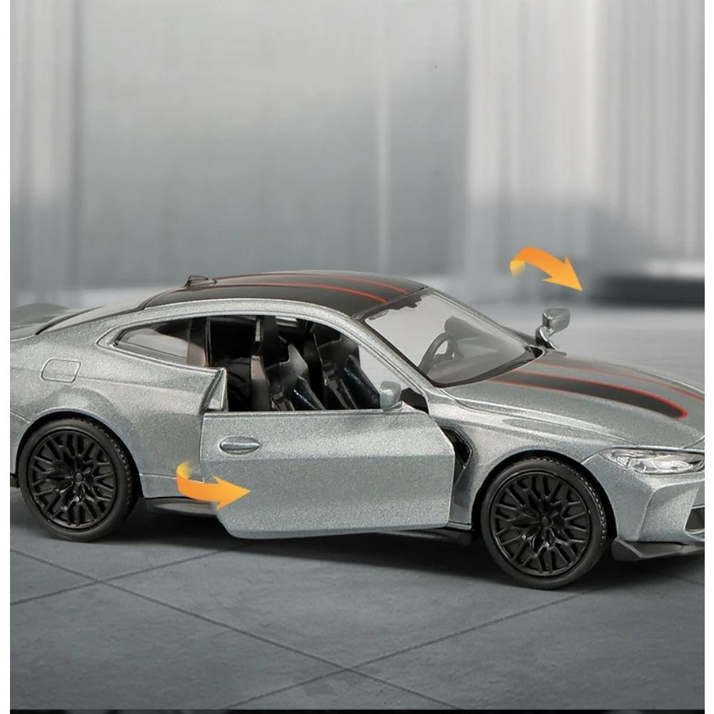 1/36 BMW M4 CSL Металлическая игрушечная машина из сплава Литые игрушечные машины Модель автомобиля Модель автомобиля для детей