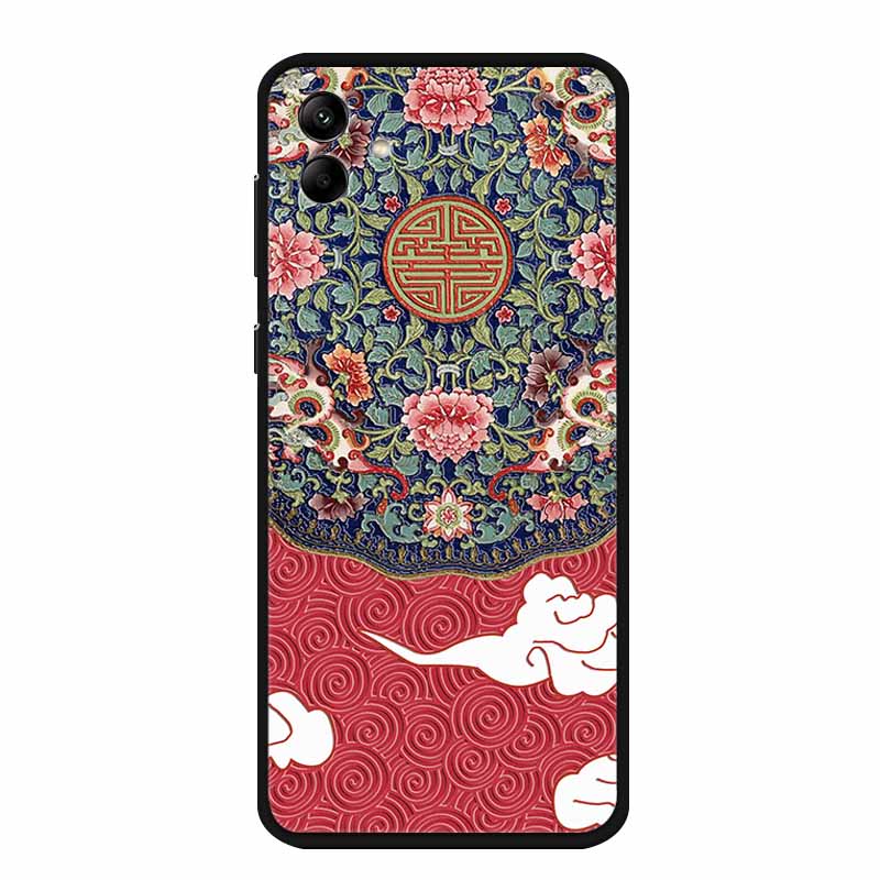 3D чехол для телефона Samsung A07 A17 Рельефный Цветочный чехол Силиконовый Мягкий Защитный Funda для Samsung Galaxy A 07 17 Бампер