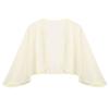Women's Elegant Bolero 3/4 Sleeve Chiffon Cardigan Wedding Party Bridal Dress Cover Ups