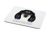 Dachshund Long-haired, Wiener dog, Badger dog – Geometric mouse pad with a picture and text | Art-Dog