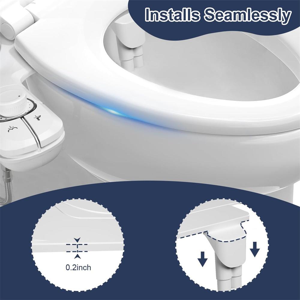Bidet Attachment for Toilet, Non-Electric, One-key Disassembly