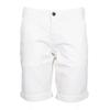 White Chino Bermuda Shorts Bary with Cuffs for Men