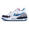 Jordan Legacy 312 Cushioning Abrasion Resistant Slip Resistant Low top Vintage Basketball Shoes GS White Blue FV8117-141(Team56-)