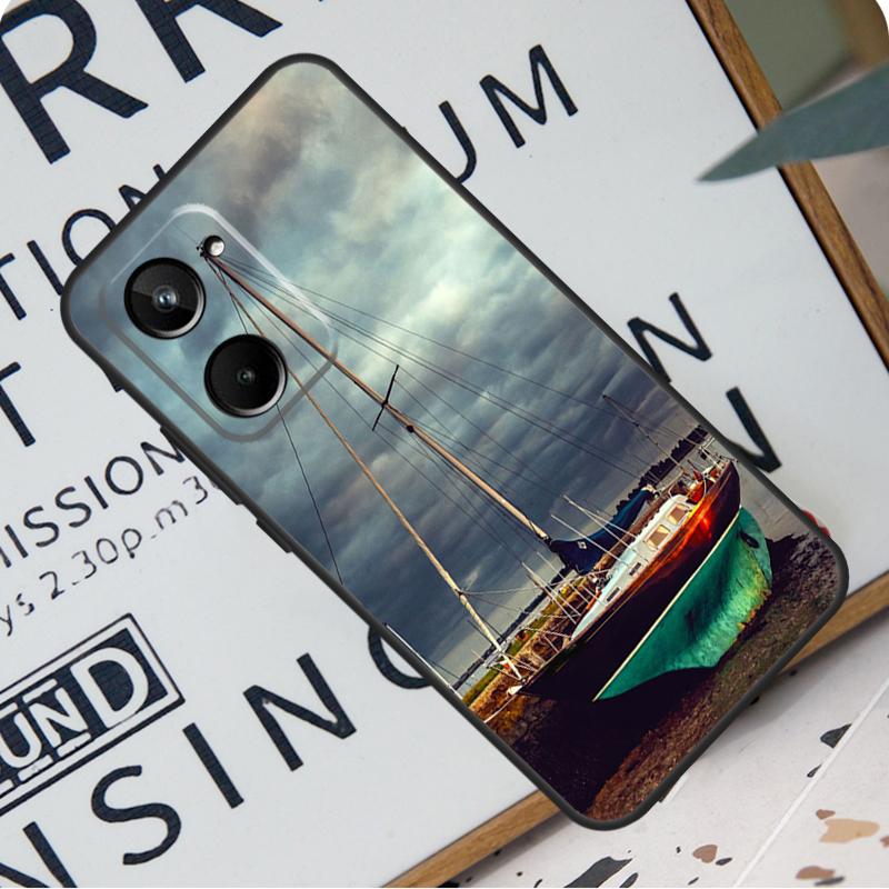 Парусная яхта Закат Для Realme 12 Pro Plus 9 10 11 GT5 C51 C31 C67 C55 C53 C35 C33 C30 C21Y C25s GT Neo 6 Чехол