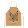 Кухонный женский фартук для ухода за кошкой из мультфильма, льняной фартук для домашней уборки, противообрастающий фартук, домашняя кулинария, выпечка, нагрудник для взрослых, инструмент для чистки дома