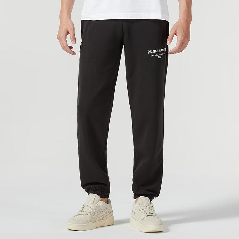 Puma Спортивные брюки-джоггеры с буквенным принтом, мужские, черные 623419-01