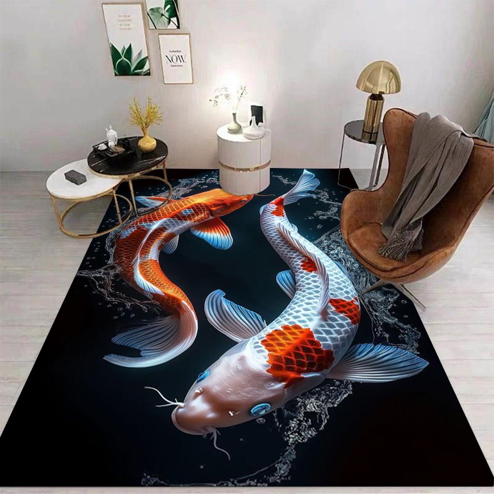 fish Carpet Cartoon Living Room Bedroom Kitchen Sofa Table Balcony Rug Non-slip Washable Mat Exquisite Home Ornaments