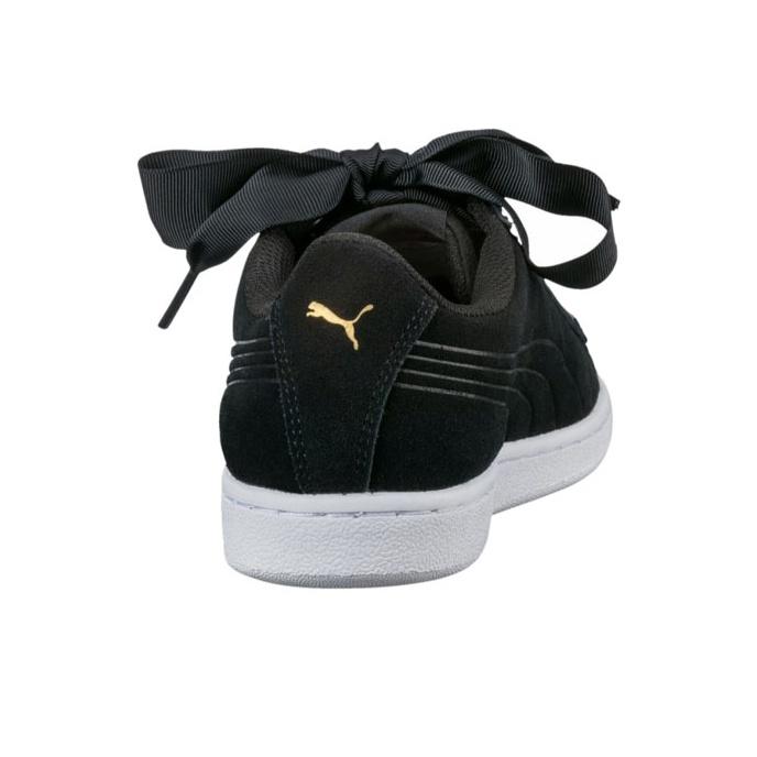 Puma Женские повседневные низкие кроссовки Vikky Ribbon на липучке, черные 364262-02