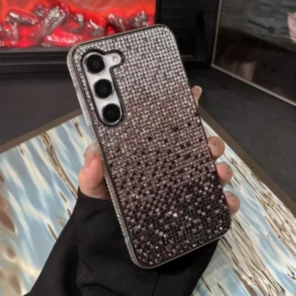 Роскошный градиентный чехол с полным покрытием бриллиантами для Samsung Galaxy S24 S25 S23 Ultra S21 S22 Plus Note 20 Блестящая ударопрочная поликарбонатная крышка