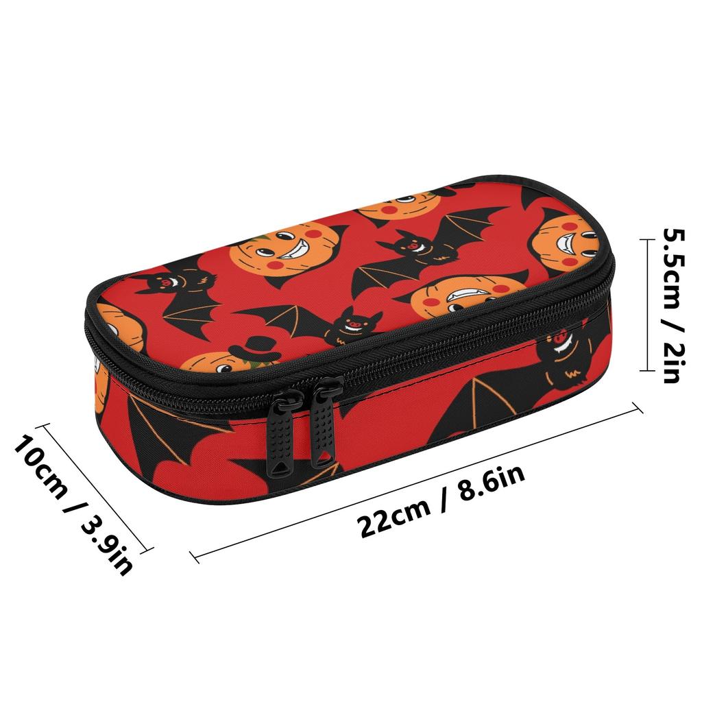 Pencil Bag Lightweight 300D Polyester Smooth Zipper with Mesh Pocket Removable Divider and Pen Slots for College and School Use
