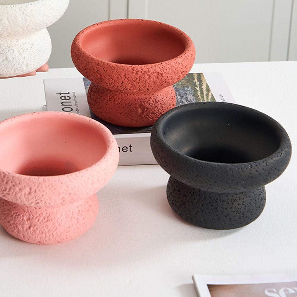 Creative Nordic Style Cement Flowerpot Handmade Waterproof Succulent Flower Pot Stone Planter Pot For Indoor Outdoor Plant