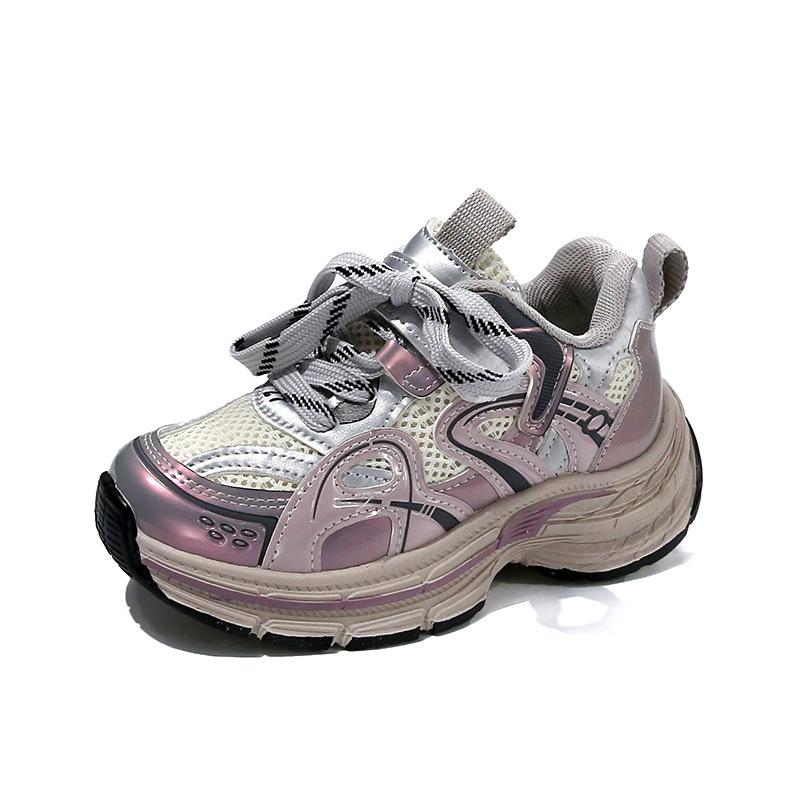 Children's Sports Shoes 2025 Spring New Girls Fashion Dad Shoes Fashion Soft Sole Middle and Older Girls Running Shoes