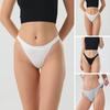 Women Underpants Low Waist Solid Color Thong Seamless High Elasticity Underwear