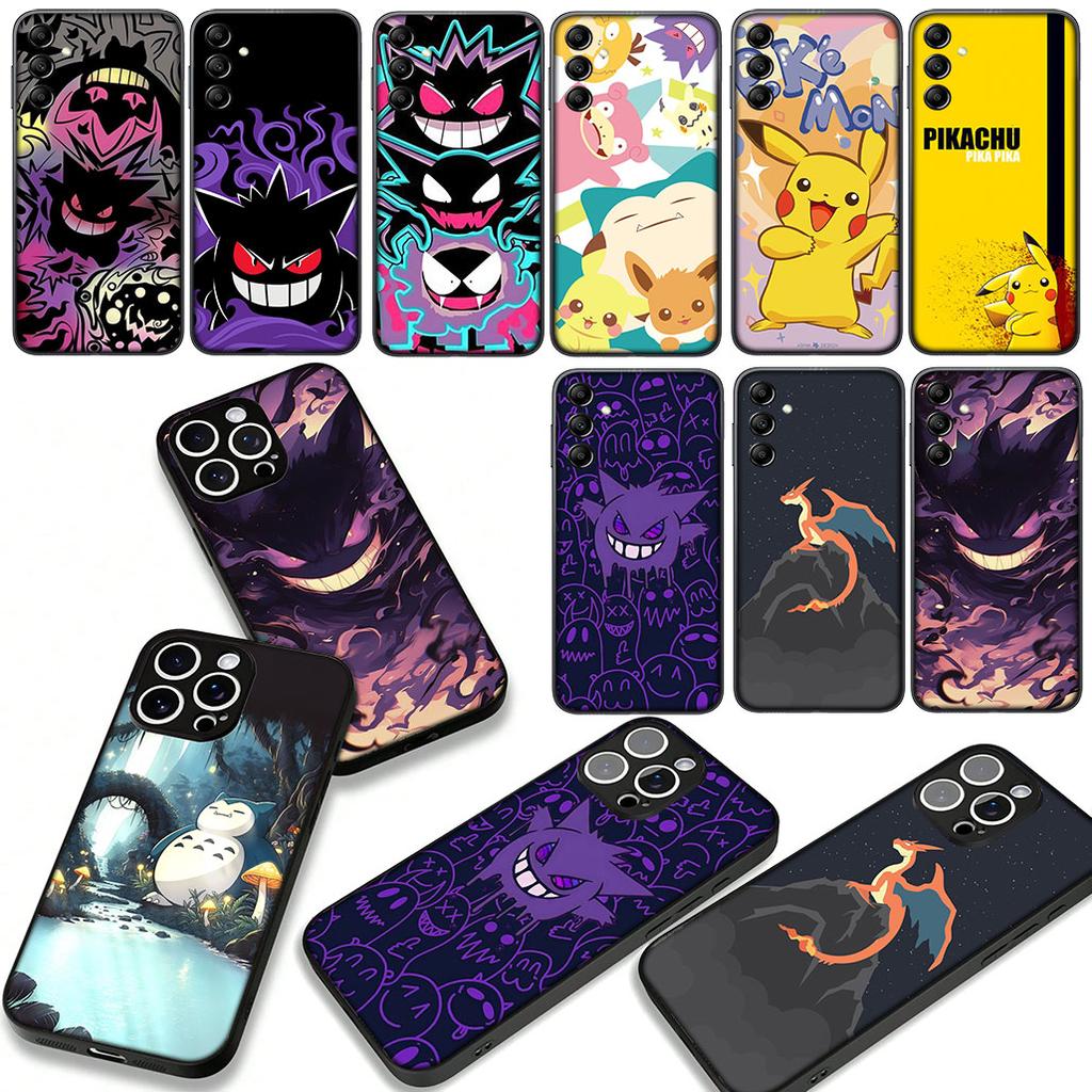 P-Pokemons GO Gengar P-Pikachus Case for Samsung Galaxy A07 A13 A12 A14 A23 A42 A50 A51 A52 A53 A70 A71 A72 A04 Note 20 9 8 10