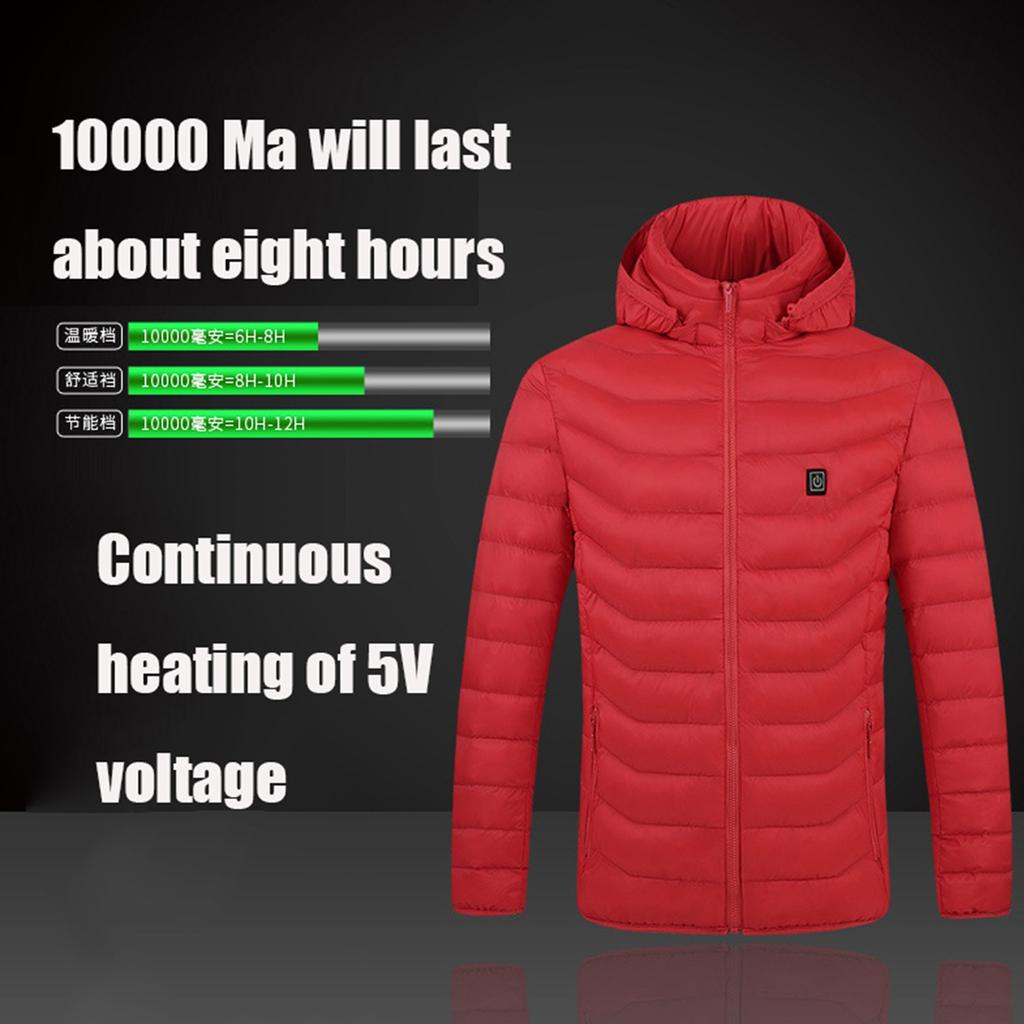 1PC Heated Cotton Heating Jacket for Men Women USB Electric Warmer Clothes Coat