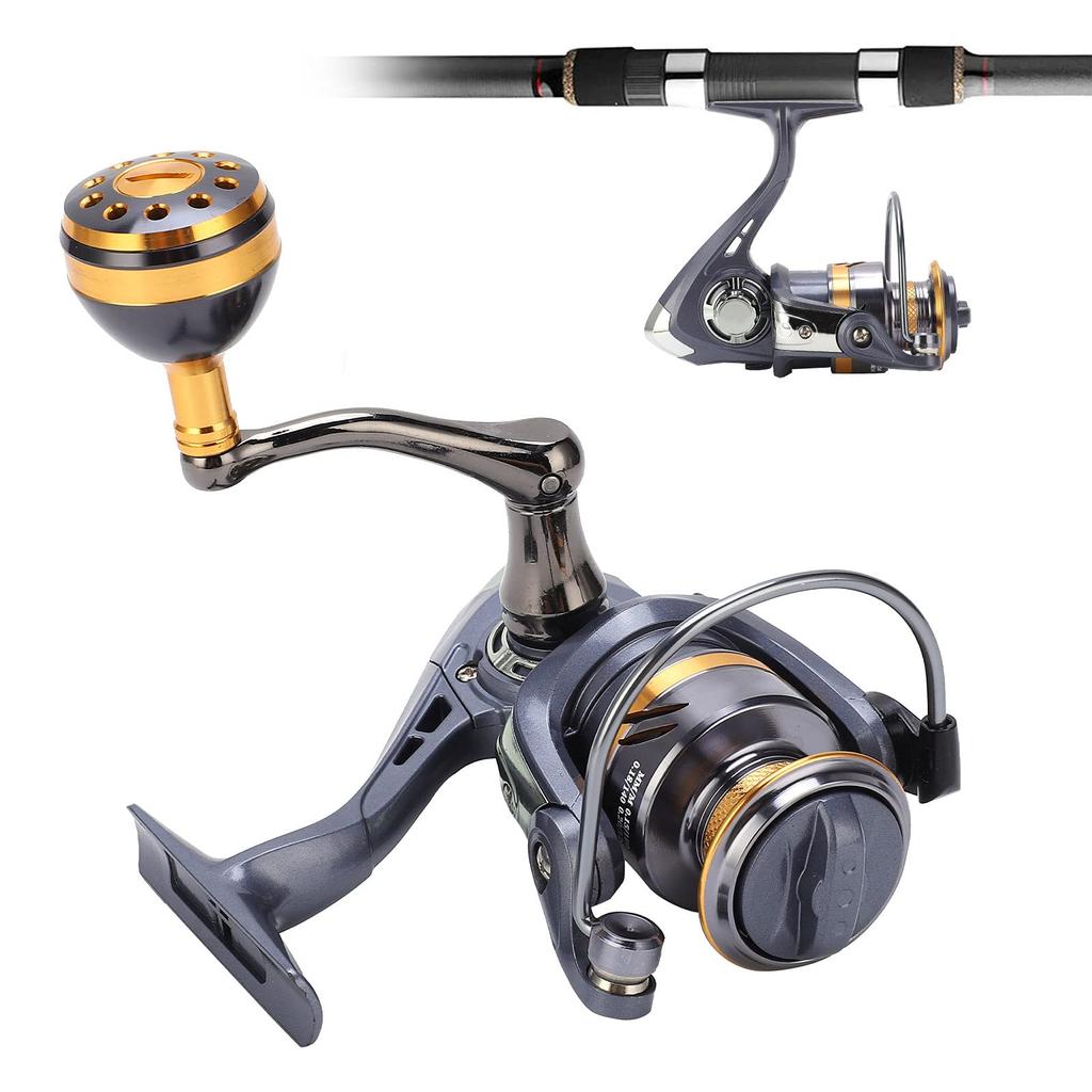 Катушка для спиннинга из алюминиевого сплава, рыболовная катушка, сверхпрочная, гладкая, быстрое передаточное отношение, рыболовные принадлежности (КС4000)