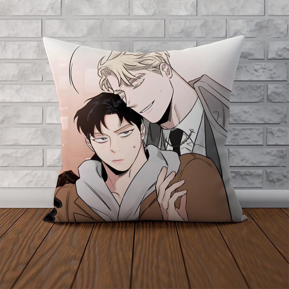 Чехол для подушки BL Mmanhwa для автомобиля, дивана, декоративный для дома, двусторонний принт, плюшевая квадратная декоративная подушка, чехол