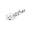 [G8784] - Silver Pendant 'Pearl Beauty' White