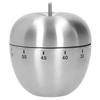 Таймер в форме яблока из нержавеющей стали, механический, для приготовления пищи, с обратным отсчетом, кухонный инструмент