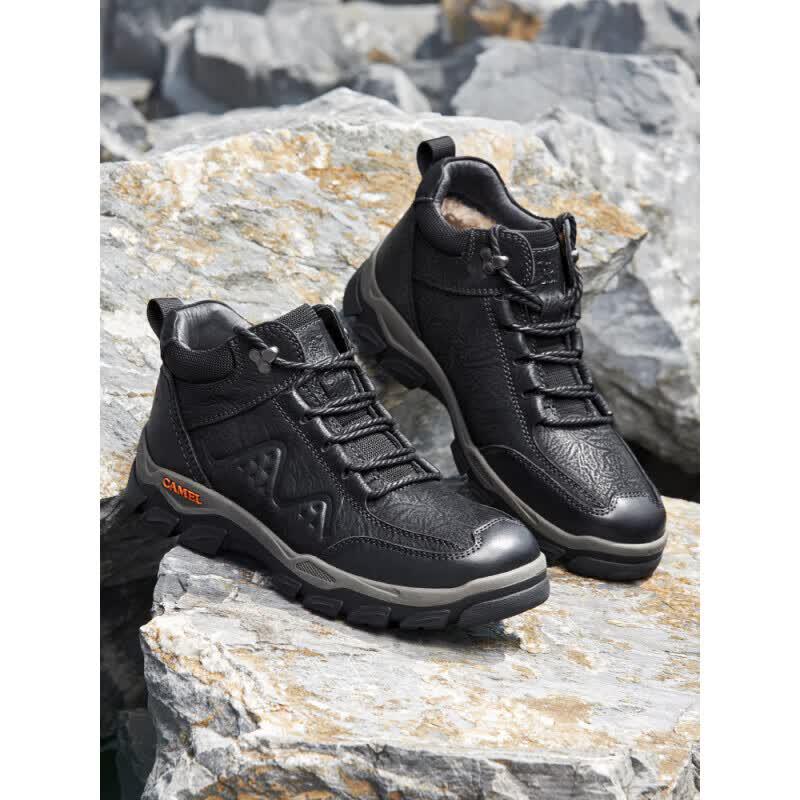 Camel Men's Wool-Lined Leather Hiking & Casual Shoes