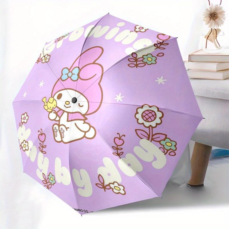 1pc My Melody Growing Day by Day Umbrella with Plastic Handle,Suitable for All Seasons Home Travel Outdoor UmbrellaSanlio522
