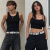 Black White Punk Women Men Belt PU Leather Streetwear Waist Belt Retro Pin Buckle Belt  For Jeans