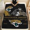Jacksonville Jaguars Print Flannel Blanket High Quality Warm Comfortable Cover for All Seasons Perfect for Gifts Home Decor