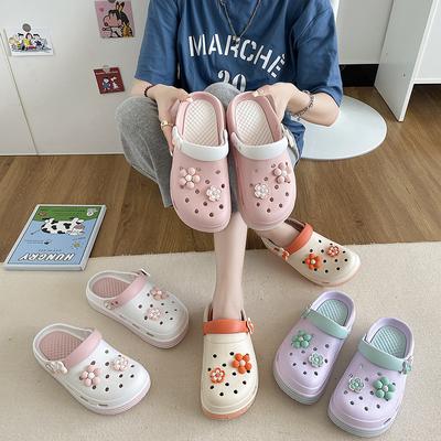 Модные сандалии, непромокаемые тапочки, женская обувь, летние уличные шлепанцы, садовая обувь на мягкой подошве, домашние сабо для кормления, сандалии