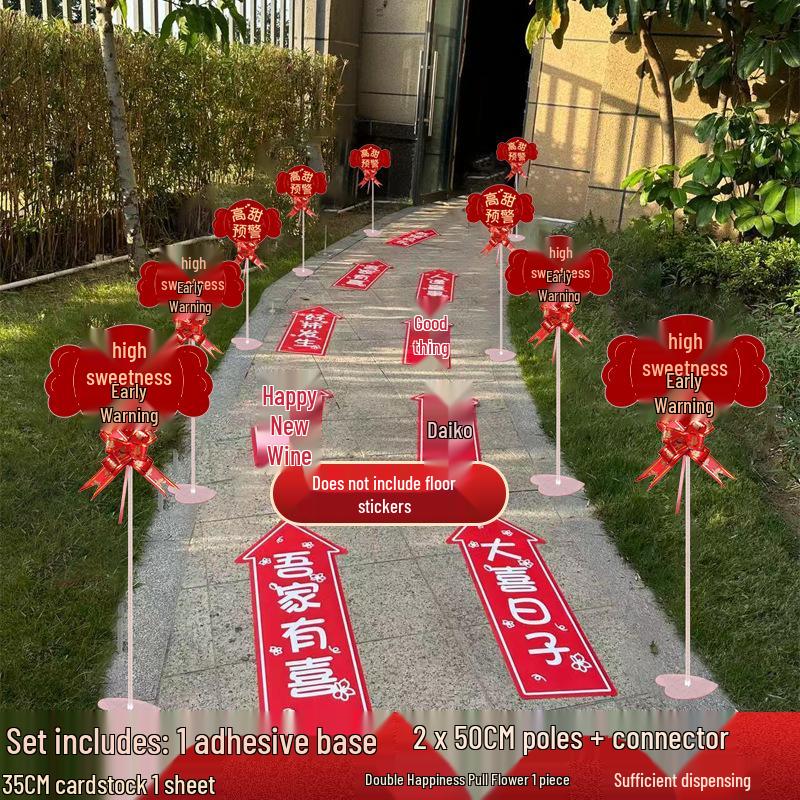 Rural Wedding Reception Road Sign Decoration Supplies