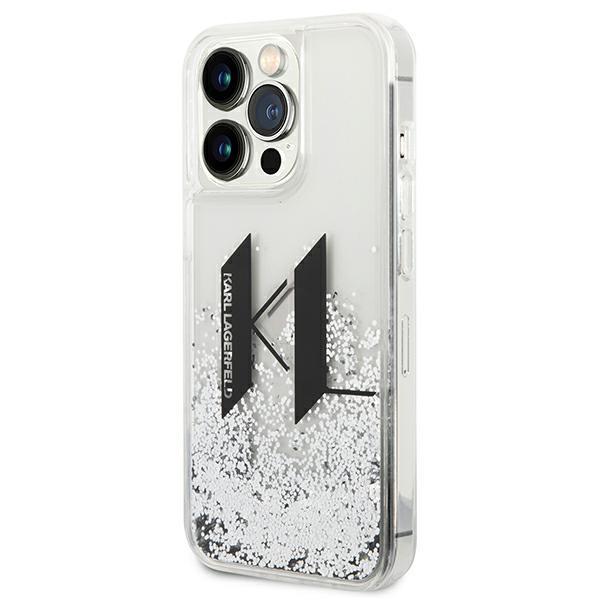 Karl Lagerfeld KLHCP14LLBKLCS iPhone 14Pro 6.1" silver/silver hardcase Liquid Glitter Big KL