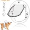 Round Pet Dog Door Transparent Household Cat Gate Lockable Security Pet Entrance Glass Window Puppy Hole Door for Cat Dog