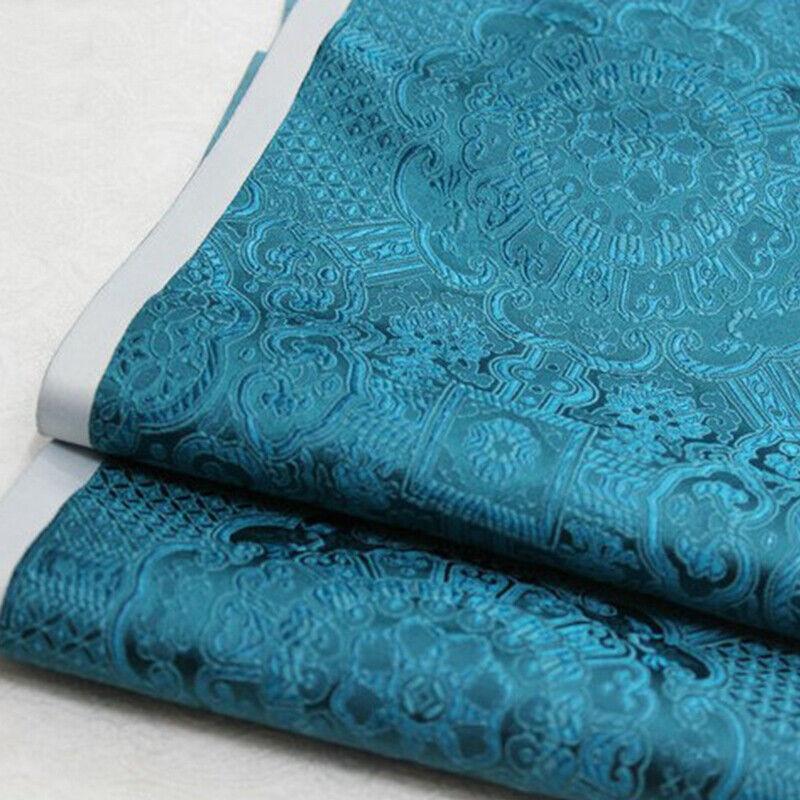 Атлас Шелк Брокат Жаккард Цветочная Ткань Винтажное Платье Костюм Ткань для Рукоделия Одежды Ципао Наволочки Ткань для Шитья DIY