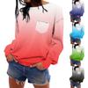 Women's Fashion Long-sleeved Autumn Gradient Print Long-sleeved Round Neck Hoodie Top
