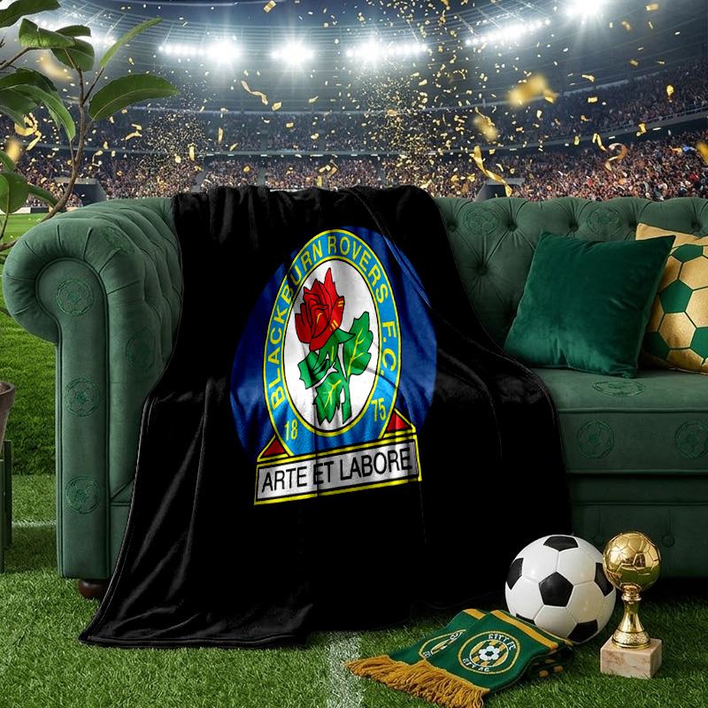 Blackburn-Rovers Crest Throws Blanket Flannel Blankets Plush for Couch Bed Gifts for Men Women Travel picnic blanket Christmas fan gifts